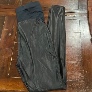 Spanx Faux Leather Maternity Leggings